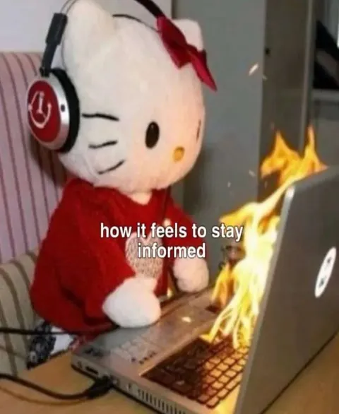 Hello Kitty Stays Informed