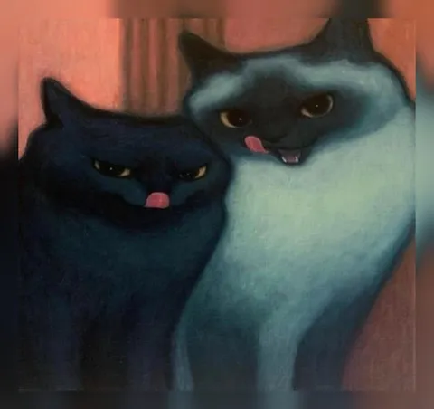 Две хитрые кошки