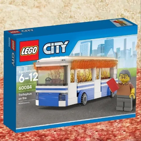 LEGO City Trolleybus on Fire