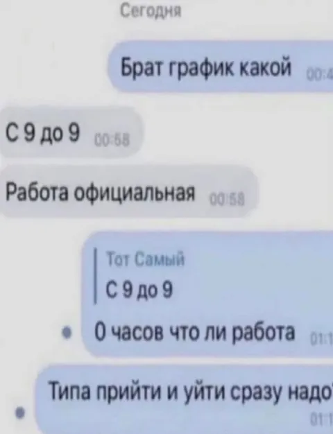 График с 9 до 9