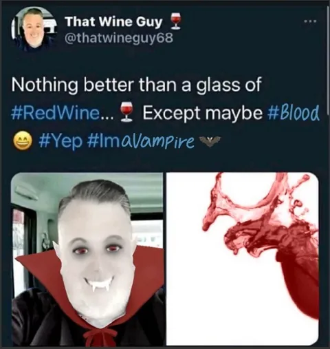 Red Wine Versus Blood Vampire