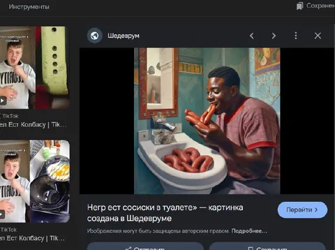 Мужчина ест сосиски в туалете