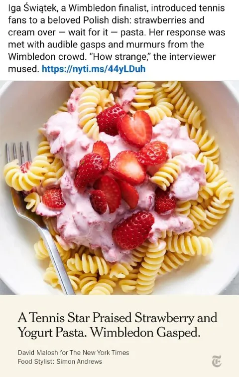 Strawberry Yogurt Pasta Shock