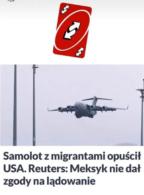 Samolot z migrantami zawrócony