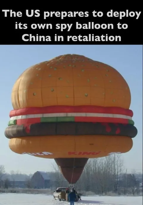 American Burger Spy Balloon