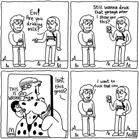 PETA Activist Wants the Cow