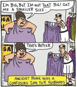 Ancient Rome Clothing Size Confusion
