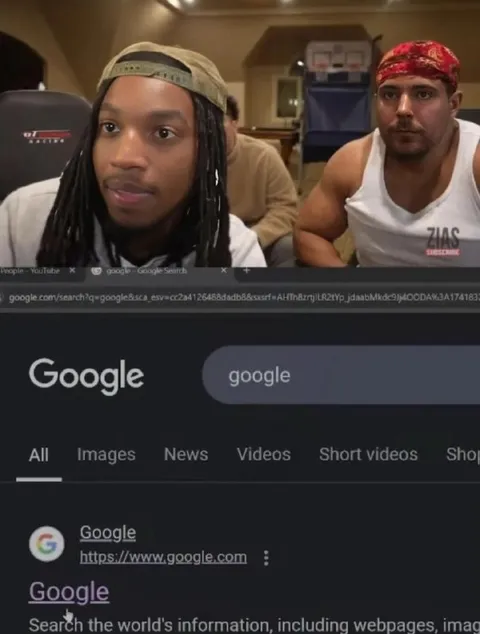 Men Searching Google Together