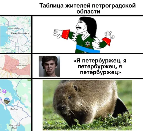 Таблица жителей Петроградской области