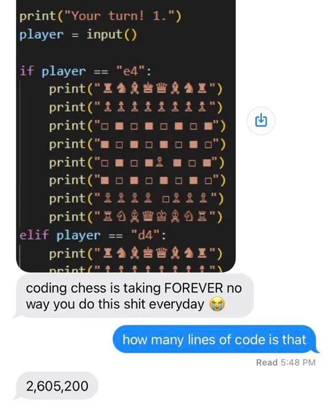 Coding Chess Takes Forever