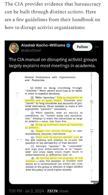 CIA Bureaucracy in Academia