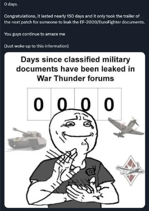War Thunder Leak Count Resets