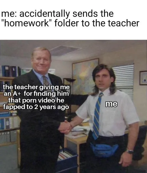 Accidentally Sends Homework Folder