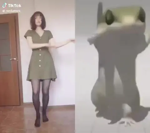 Танец девушки и зелёного монстра