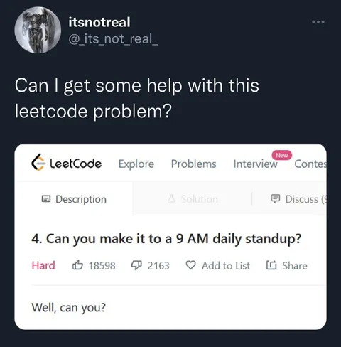 LeetCode 9 AM Standup Problem
