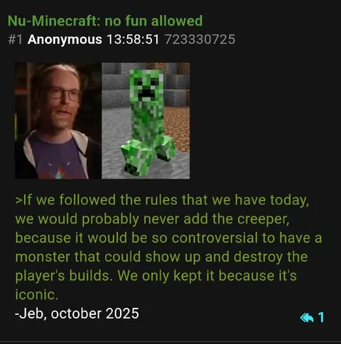 Creeper Would Be Too Controversial Today