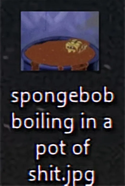 SpongeBob Boiling in Shit