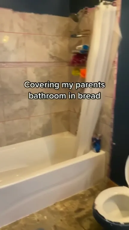 Covering the Bathroom in Bread