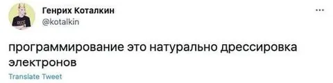Программирование — дрессировка электронов