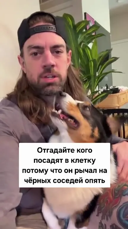 Собака сдала хозяина в клетку