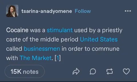 Cocaine Communion With The Market