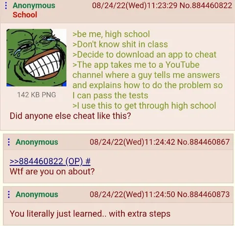 High School Cheating With YouTube