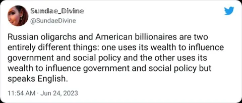 Russian Oligarchs vs American Billionaires