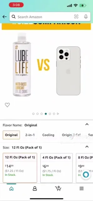 Lube Life Size Comparison