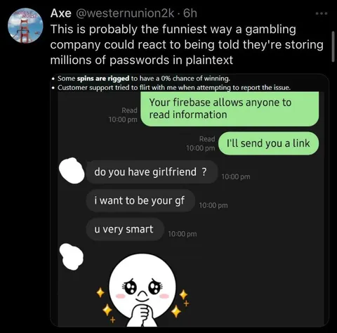 Gambling Company Flirts After Security Report