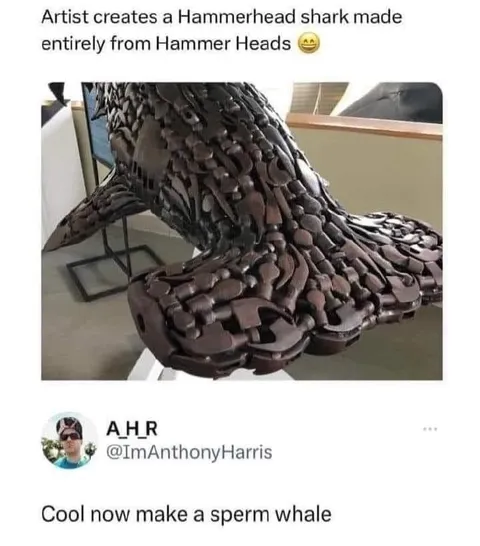 Hammerhead Shark Made of Hammers