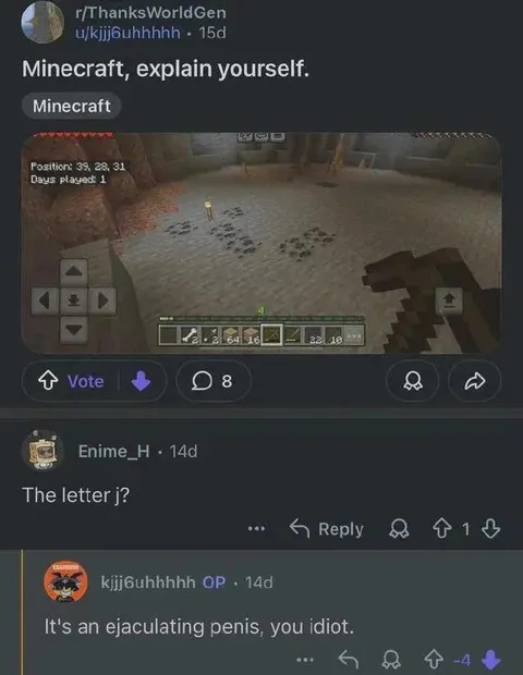 Minecraft Explains the Letter J