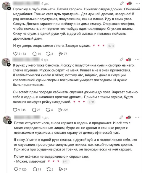 Коллективная сдача спермы