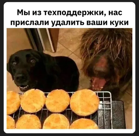 Техподдержка удаляет куки