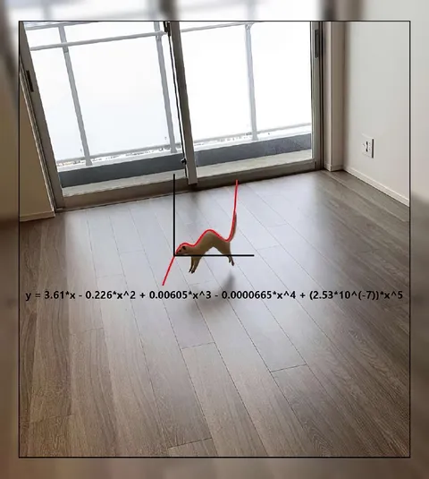 Кот строит график