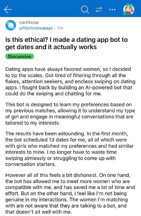 Ethical Dating App Bot