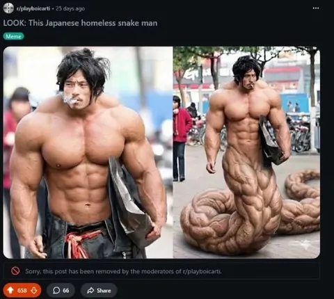 Japanese Homeless Snake Man