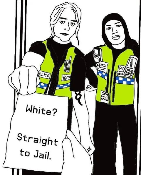 White? Straight to Jail