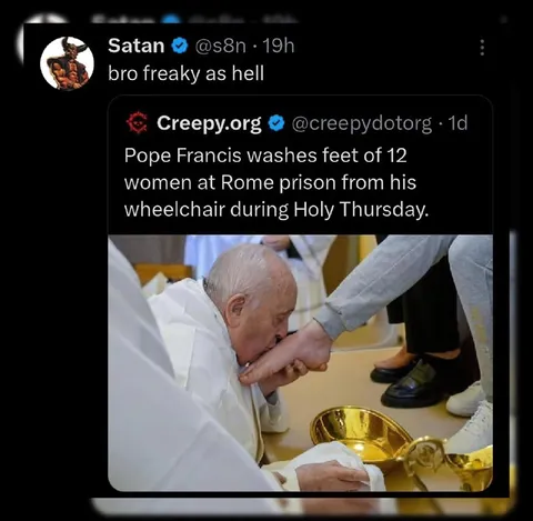 Pope Francis Foot Washing Meme