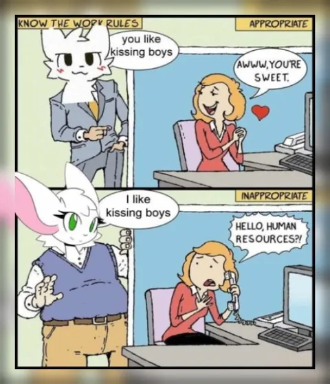 Kissing Boys at Work