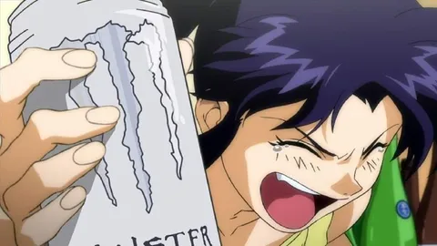 Anime Character Laughing at Paper