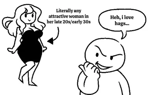 Attractive Woman Loves Hags