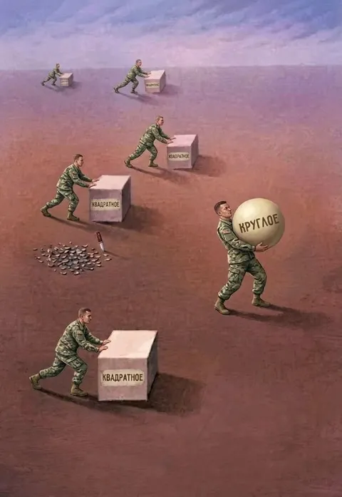 Квадратное и круглое