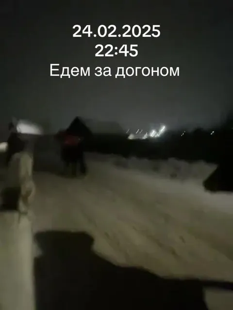 Едем за догоном на лошадях