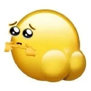 Смущённый жёлтый эмодзи