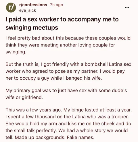 Paying a Sex Worker to Swing
