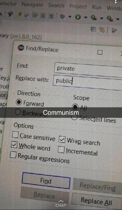 Communism Find and Replace