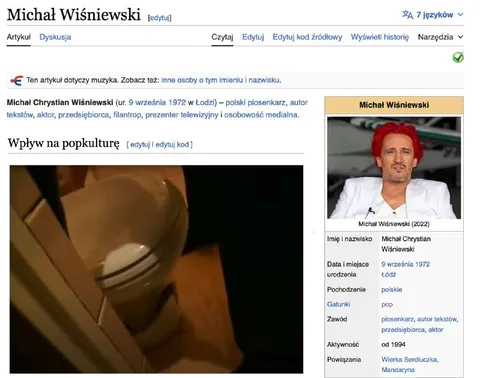 Wpływ Michała Wiśniewskiego na popkulturę