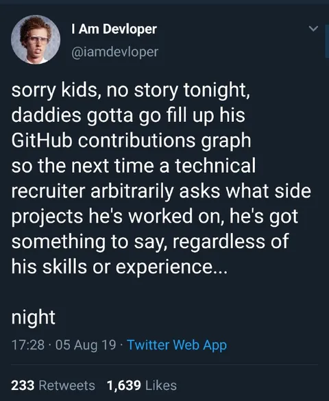 GitHub Contributions Over Experience