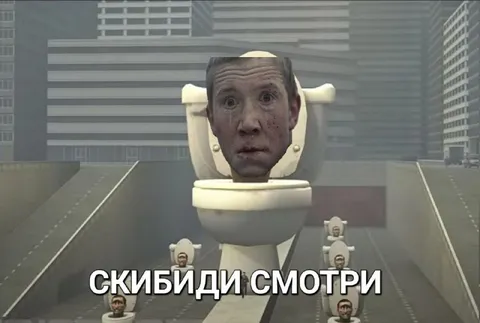 Скибиди смотрит из туалета