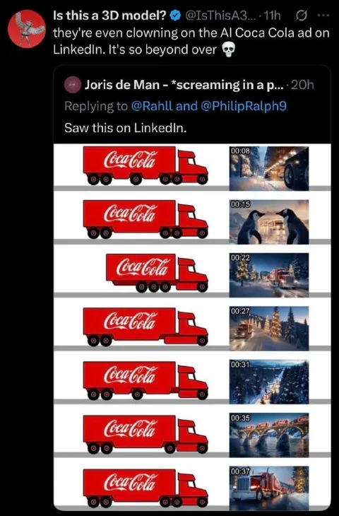 AI Coca-Cola Truck Ad Fail